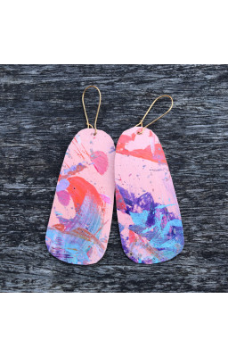 Hand-painted Paper Earrings