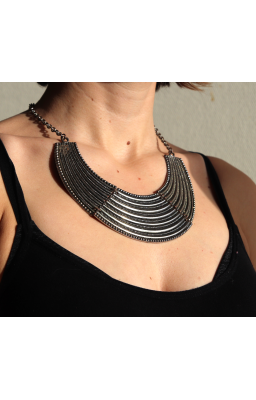 Textured Bib Necklace