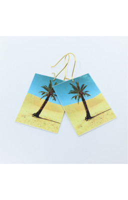 Palm Tree Art Earrings