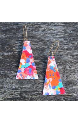 Hand-Painted Paper Earrings